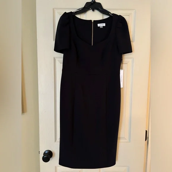 Calvin Klein | Dresses | Black Short Sleeve Calvin Klein Dress Zips Up The Back Size Nwto | Poshmark Calvin Klein | Dresses | Black Short Sleeve Calvin Klein Dress Zips Up The Back Size Nwto | Poshmark